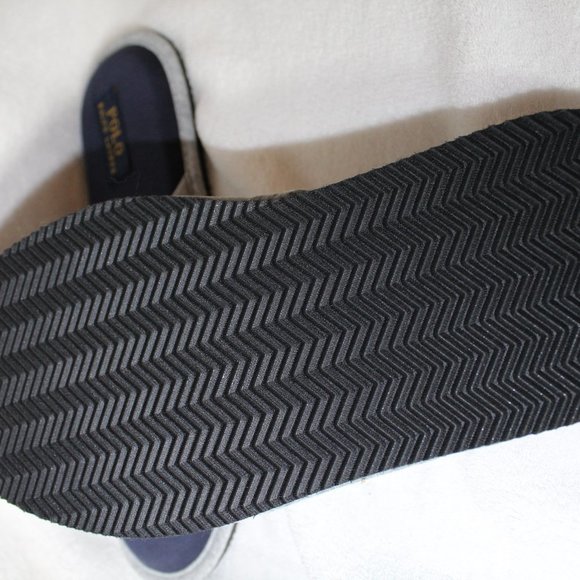 NIB POLO RALPH LAUREN MEN\'S SCUFF SLIPPERS GRAY‎ main image 7